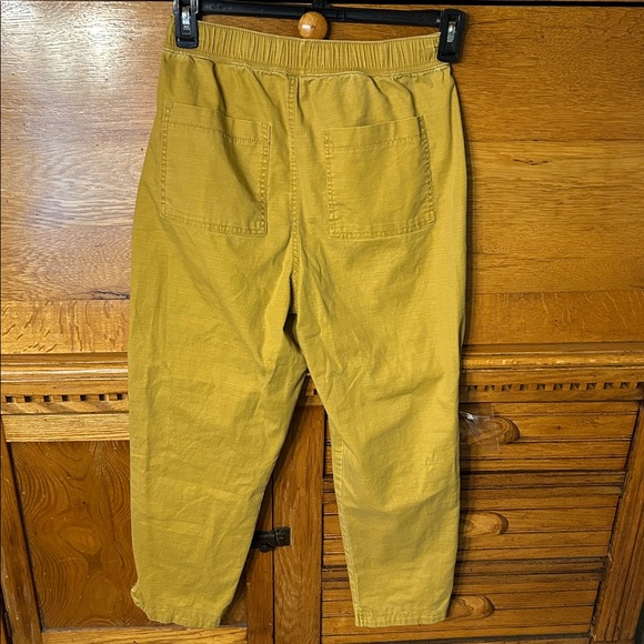 Knox Rose Women’s Mustard Yellow High Waisted Pull-On Utility Pants Size Small - Picture 2 of 8